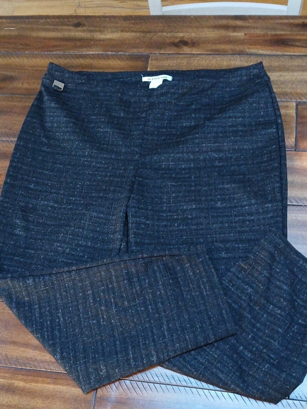 Zac & Rachel Charcoal Pinstripe Pencil Pants